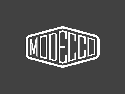 Modecco Logo badge badge logo custom font custom type logo mod type typeface wordmark wordmark logo