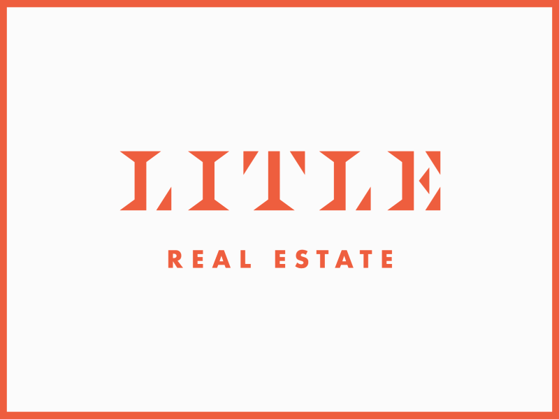 Litle Logo branding custom type icon identity logo logotype mark minimal realty red typography wordmark