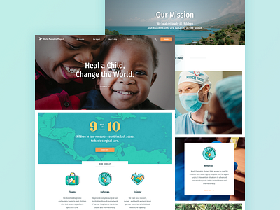 World Pediatric Project bright charity colorful donate hospital icon illustration volunteer web website
