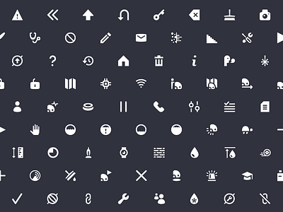 A Bagillion Icons arrow clean design home icons robot set simple tools trashcan user vector