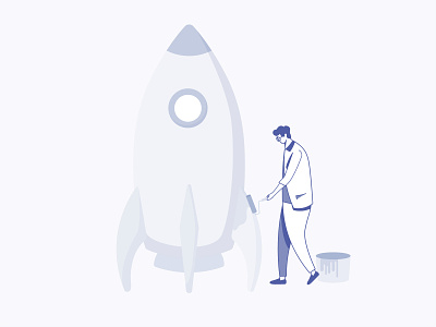 Startup Space Shuttle branding design entrepreneur flat illustration innovate innovative nerd rocket space spaceship startup ui ux