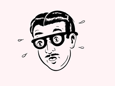 Oh Jesus! afraid comic comic art comicsart gentleman glasses human man moustache people person portrait procreate scared sketch surprised