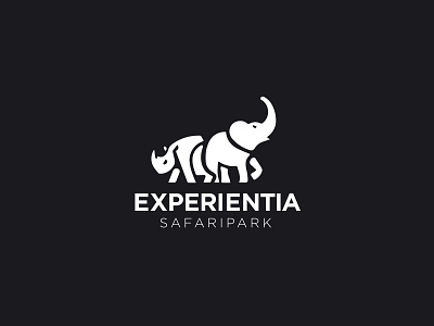 Experientia animal animal logo branding design elephant illustration illustrator logo logo design rhino safari vector