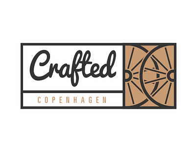 Crafted Copenhagen bike copenhagen craft denmark illustration logo minimal minimalistic race script type wheel