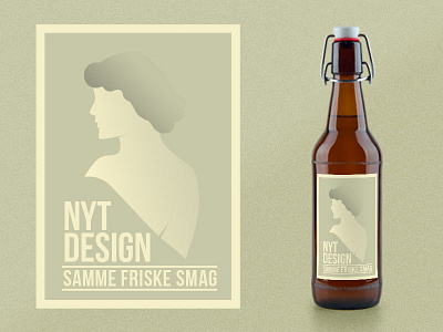 Golden lady art deco beer bottle danmark drink food gradient illustration label lady packaging woman