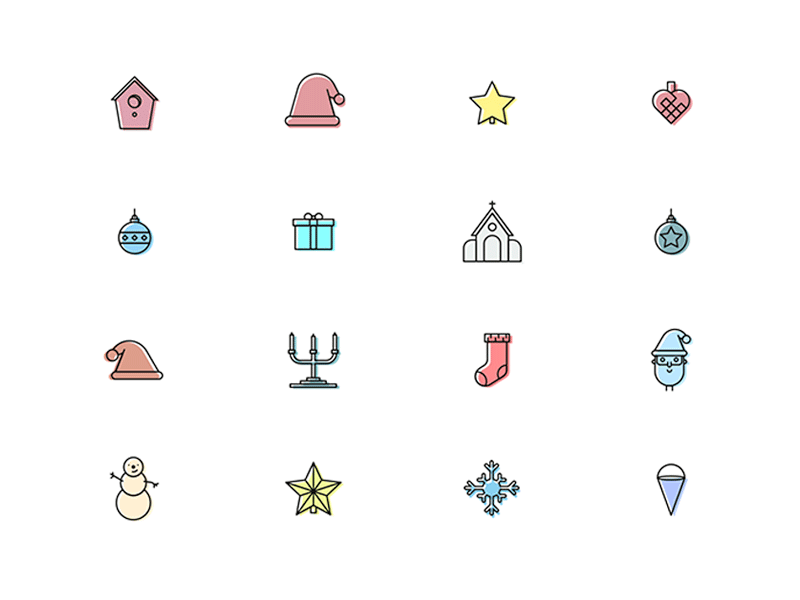 24 free Christmas icons by Jeff Kristiansen on Dribbble
