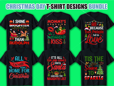 Christmas Day T Shirt Design Bundle