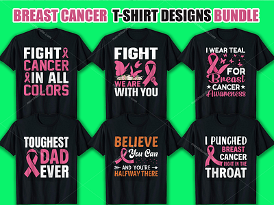 BREAST CANCER T SHIRT DESIGNS BUNDLE