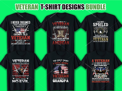 Veteran T Shirt Designs Bundle.