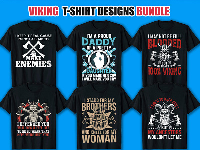 Viking T Shirt Design Bundle 3d animation graphic design merch by amazon motion graphics ui