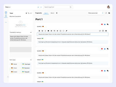 Transler Translation Dashboard