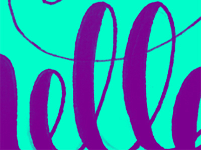 Aqua loops dawnsteinbock drawletters handlettering