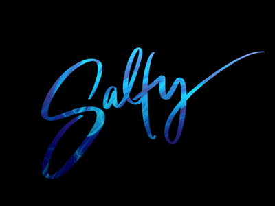 don't be SALTY inverse lettering script writing