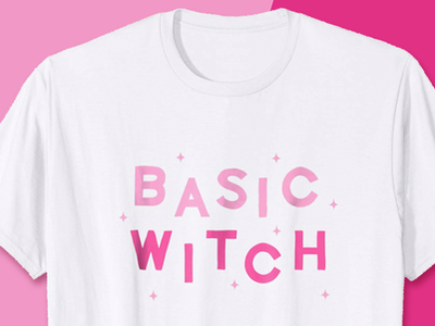 Just a Basic Witch this Halloween color dawnsteinbock halloween handdrawn lettering pink typography witch witchcraft