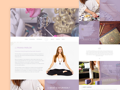 Prana Parlor Website Design design homepage homepage design landing design landing page landing page ui sketch ui ui ux ui design uiux user interface user interface design ux web web design web page web page design yoga yoga studio