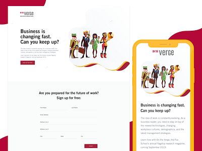 On the Verge Landing Page