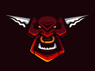 Devil v2 character devil fear grin hell logo mathe red smile