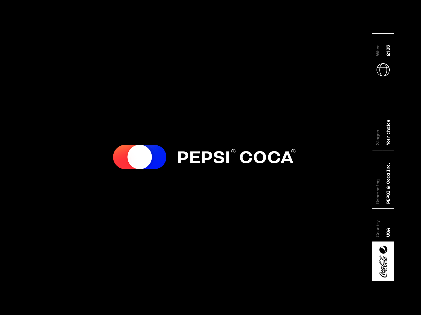 PEPSI® COCA® branding coca cocacola cola design flat icon identity logo pepsi photoshop