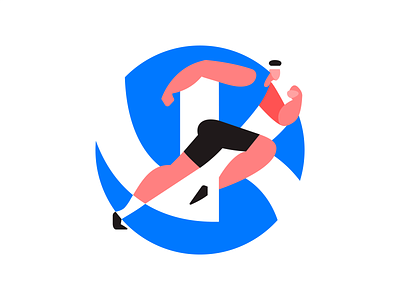 Vk Sport branding character design flat graphic design icon illustration logo photoshop run sport vector vk vkontakte