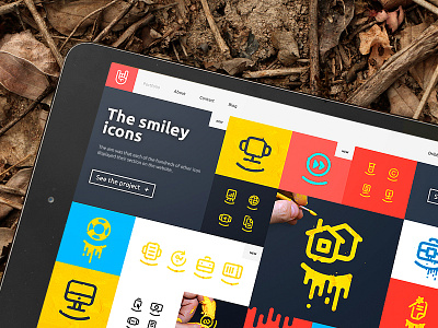 The smiley icons behance icon portfolio smile tab wes