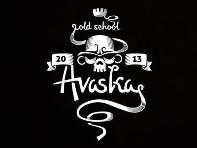 Avaska 2013 avaska black brand illustration logo old photoshop school t shirt