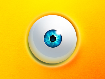 Yellow eye abyss blue circle eye illustration photoshop view yellow