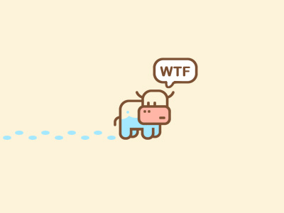 WTF 1 cow goby icon milk question trail water wtf