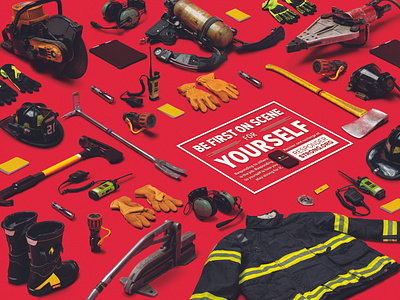 YOU - Responder Strong - Firefighter awareness brand campaign design digital health fire first responders isometric mental health pandemic photography utility wellness