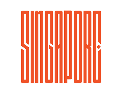 SINGAPORE logotype logotypedesign typeface typography