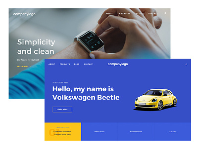 Headers clean headers minimalist simple ui ui kit web website