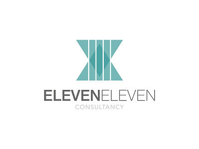 Eleven Eleven Logo business clean consultancy green grey logo logo design teal