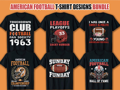 America Football T Shirt Design Bundle by Ahmed Rasel on Dribbble