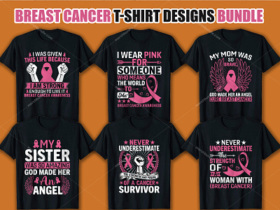 Breast Cancer T-Shirt Design Bundle americantshirt breast cancer svg clothing design esty fashion graphicdesign illustration merchbyamazon t shirt maker
