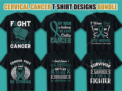 Cervical Cancer T-Shirt Design Bundle
