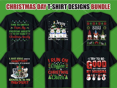 Christmas Day T Shirt Design Bundle