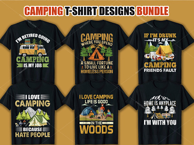 This is My New Camping T Shirt Designs Bundle americantshirt clothing design esty fashion graphicdesign illustration logo merchbyamazon t shirt design free ui