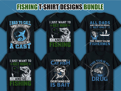 Fishing T Shirt Design Bundle americantshirt clothing design esty fashion graphicdesign illustration logo merchbyamazon t shirt maker