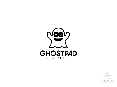 Ghost Pad Logo game game pad ghost logo logodesign