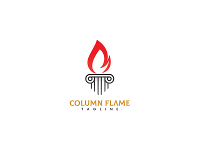 Column Flame Logo column flame logo logo template