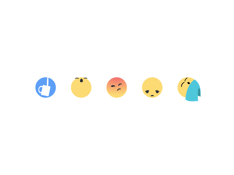 Snooze Reactions - Faces after effects alarm animation facebook reactions flash prototype ux
