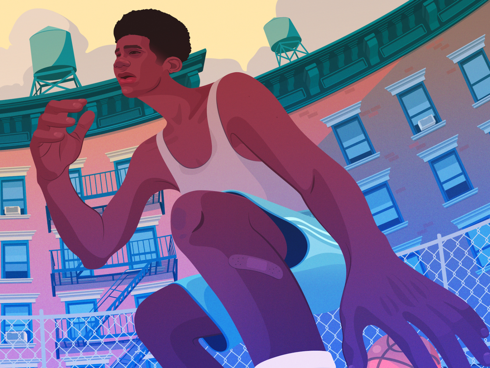Streetball: Part II adobe illustrator basketball editorial illustration new york city nike sneaker sports