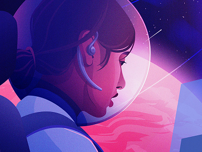 Planet 4 adobe illustrator astronauts planet scifi space