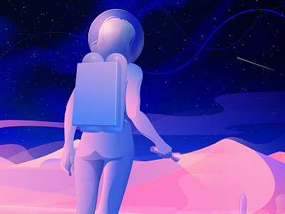 Planet 1 adobe illustrator astronauts planet scifi space