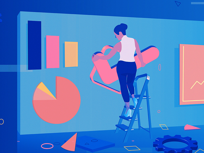Is A.I. the Key to the Future of Your Business? | Intel graphs nyt intel editorial illustration artificial intelligence adobe illustrator