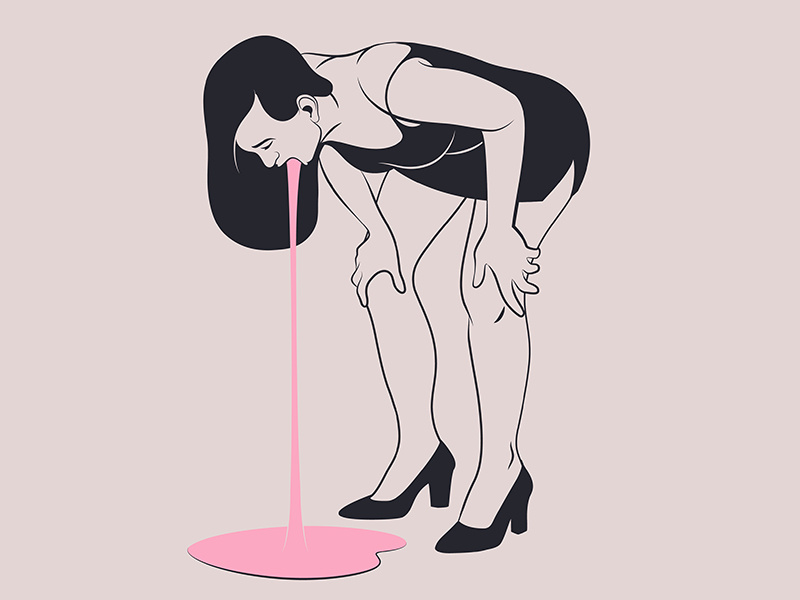 Late Night party alcohol illustration adobe illustrator