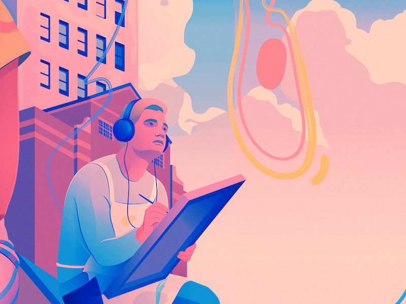Beautiful Mind student risd editorial editorial illustration illustration adobe illustrator