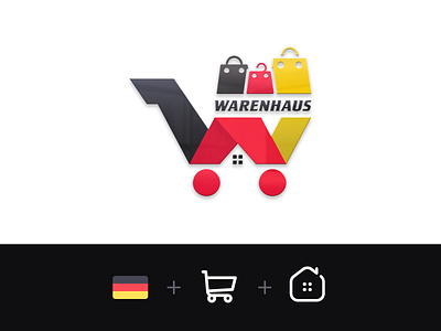 WARENHAUS branding design georgia germany home illustration logo mylogo shop vector warenhaus