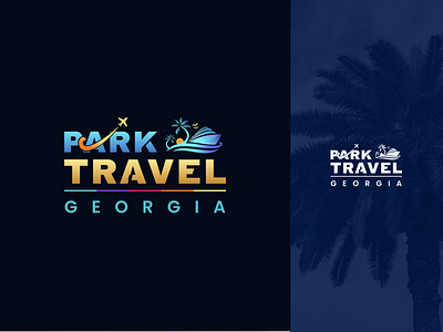 Park Travel Georgia batumi branding design georgia hotel illustration logo mylogo park travel georgia travel vector