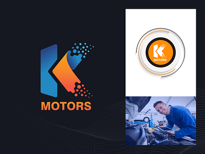 K-MOTORS auto branding design engine georgia illustration kmotors logo motors mylogo parts service tbilisi vector