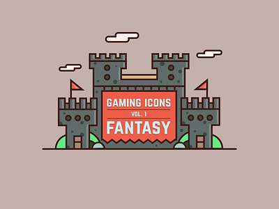 Gaming Icons Vol.1 castle fantasy game gamer gaming icon rpg vector